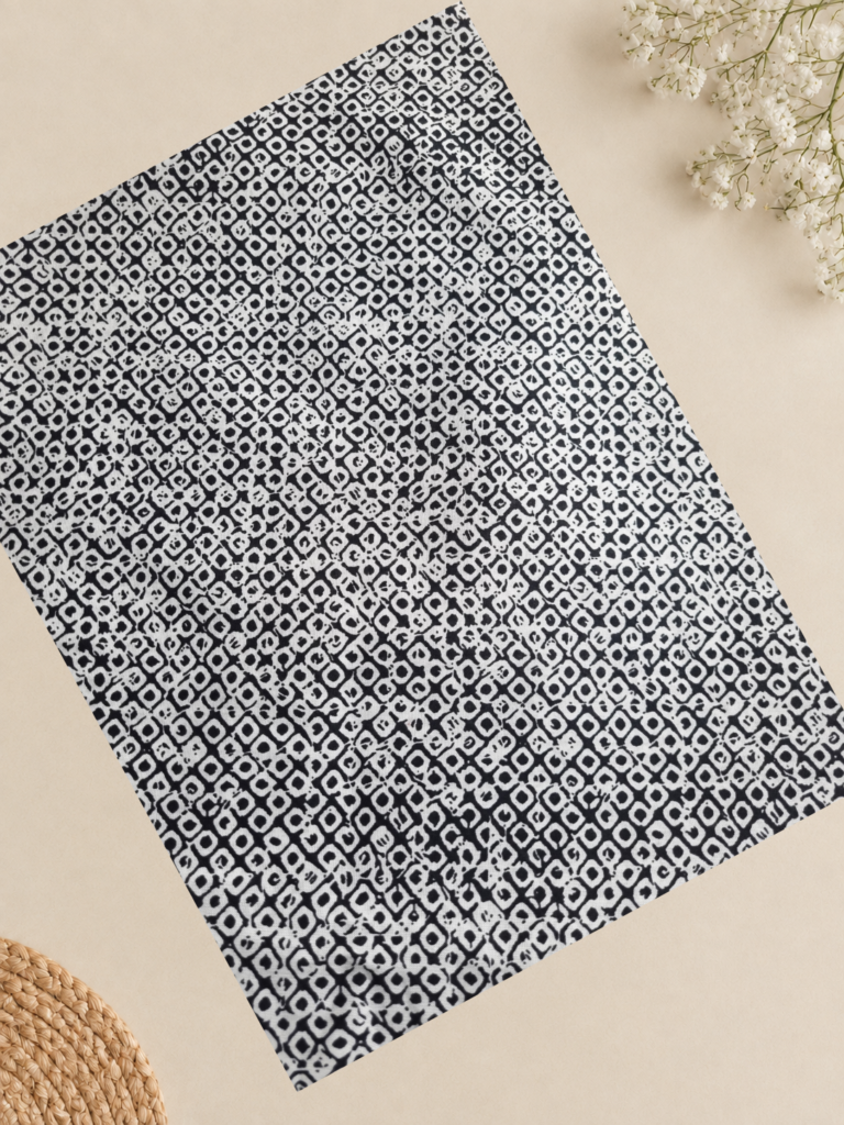 Classic Monochrome Geometric Namaz Chadar (100% Pure Lawn)