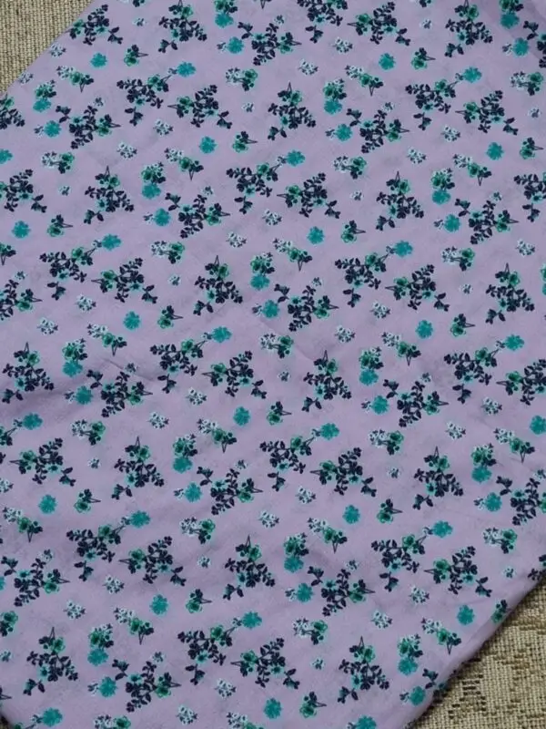 Purple Namaz Chadar with Sea Green Floral Print