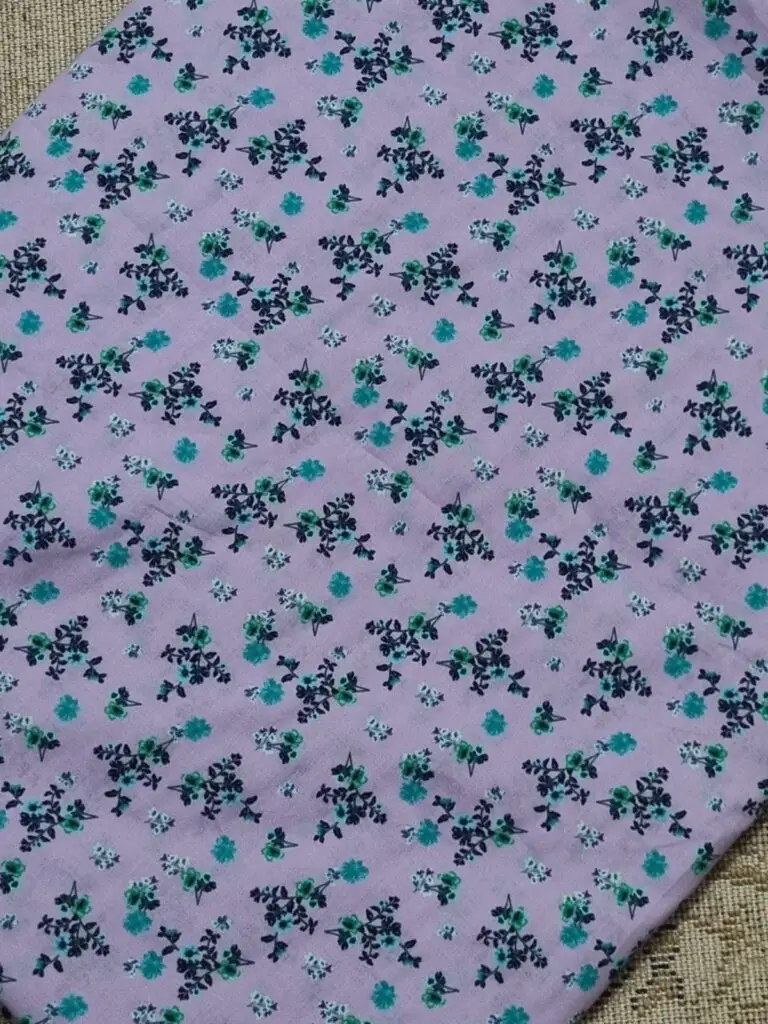 Purple Namaz Chadar with Sea Green Floral Print